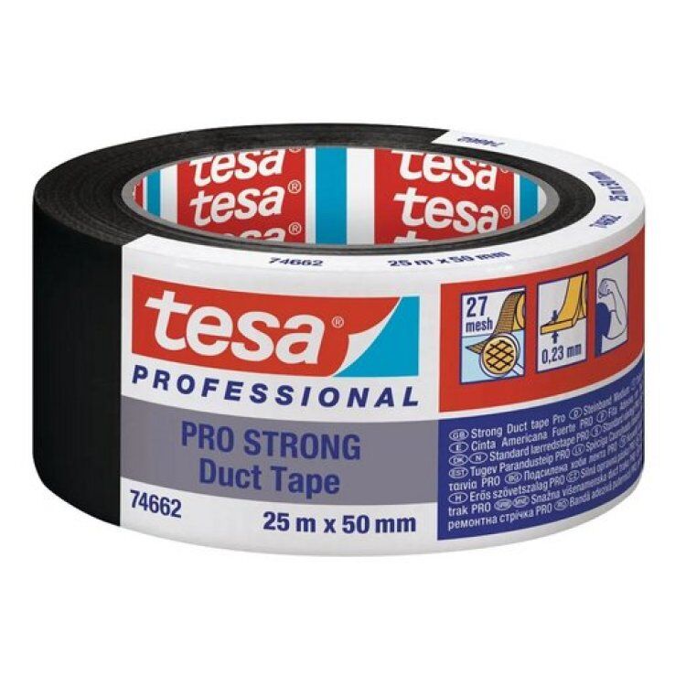 Cinta Americana Negra Pro Strong Duct Tape 74662 25mx50mm Tesa
