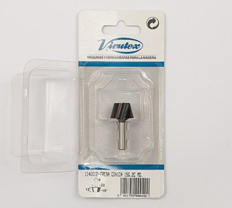 Fresa Cónica 15G 2C MD (1140012) Virutex