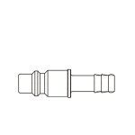Racor Espiga 8mm 30SFTF08SXN Aixia