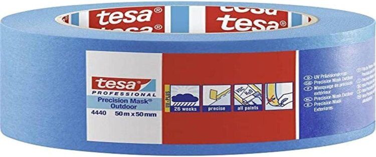Cinta Papel Precision Mask Outdoor 04440 azul 50mx19mm Tesa