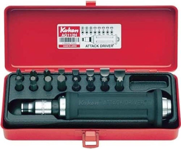 Juego Destornillador de Impacto AG112H Koken