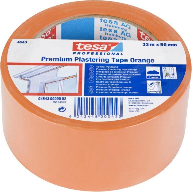 Cinta de PVC Plastificada Tape Naranja 33mx50mm 04843-00000-16 Tesa