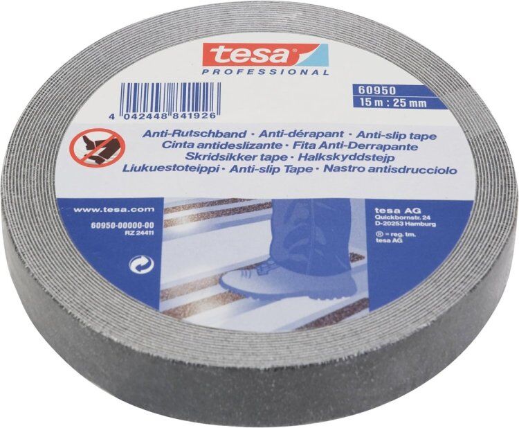 Cinta Antideslizante Negra 60950 15mx25mm Tesa