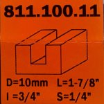 Fresa recta HM S:6.35 D:10x20 811.100.11 CMT