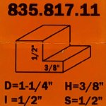 Fresa para rebajes c/rodam. HM S:12.7 D:31.7x12.7 835.817.11 CMT