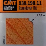 Fresa r.concavo c/rodam. HM S:8 D:19.1 R:3.2 (7/8/938) 938.190.11 CMT