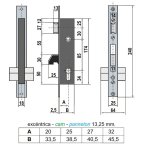 Cerradura de Embutir Puertas Metálicas 5570-25 Lince