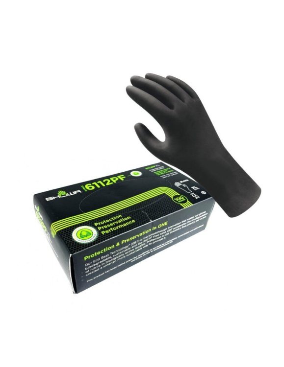 Guante desechable nitrilo biodegradable 6112PH (100UNI) Showa