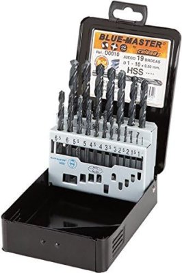 Imagen Estuche metalico de brocas HSS1-10x0.50mm D0010 Blue Master